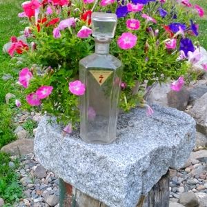 🥃 Vintage Seagram's Seven 7 Crown Glass Bottle EVC